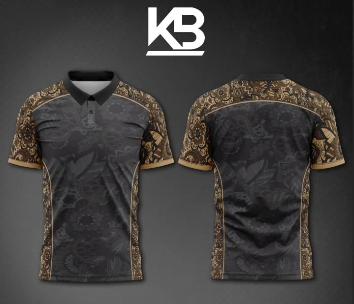 Premium Black Batik Polo by KBMY DESIGN